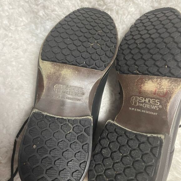 Shoes for Crews slip & oil resistant leather black Men’s shoes.SZ12M main image 4